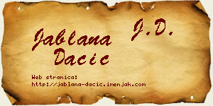 Jablana Dačić vizit kartica
